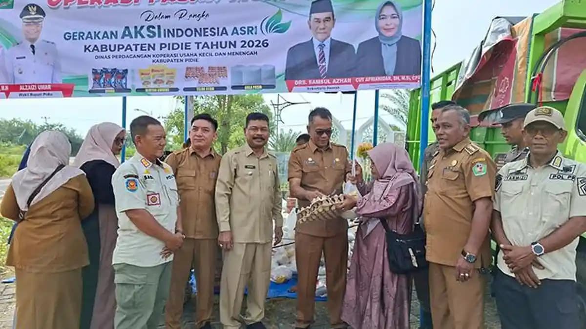 Antusias Warga Sambut Operasi Pasar Murah Pemkab Pidie, Sembako Bersubsidi Hemat hingga Rp37 Ribu